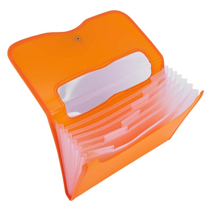 TECZKA HARMONIJKOWA Z GUMKĄ 7-PRZEGRÓDEK OKNO PVC SERIA RIO POMAR DELI