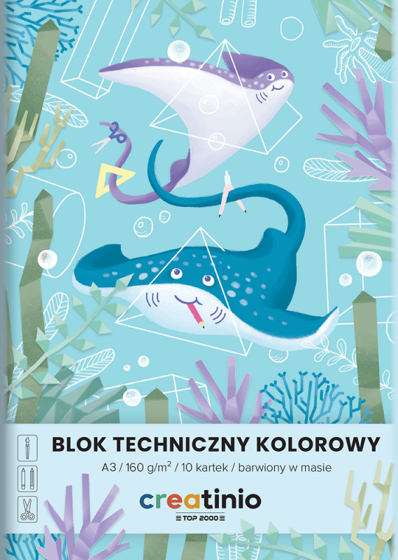 BLOK TECHNICZNY A3/10 KOLOR TOP CREATINIO 160G