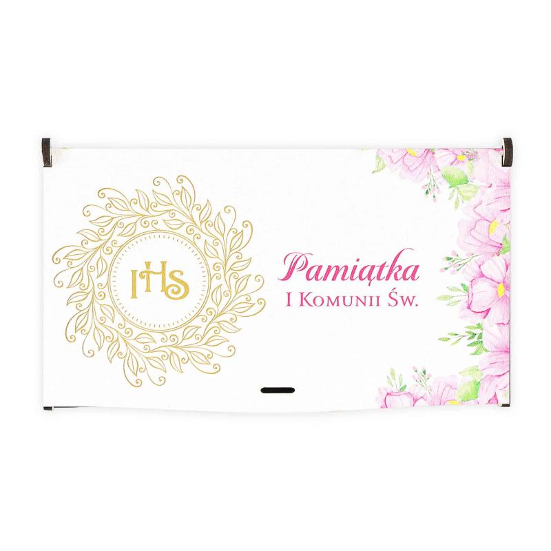 PUDEŁKO MINI DREWNO KOMUNIA KOTEK