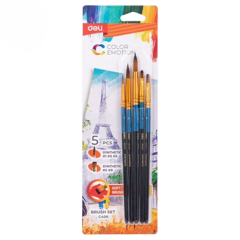 ZESTAW PĘDZLI COLOR EMOTION 5SZT BLISTER DELI