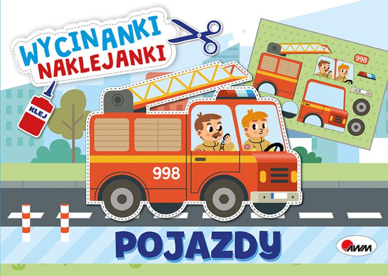 KSIĄŻECZKA WYCINANKI NAKLEJANKI POJAZDY