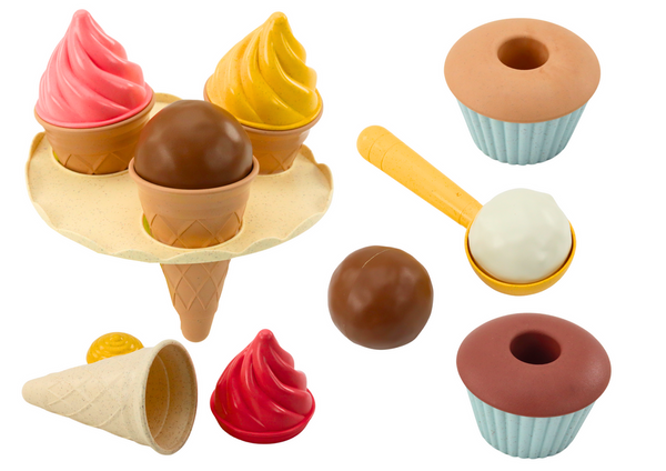 ZESTAW DO PIASKU LODY WAFELKI BABECZKI ŁYŻKA 16 ELEMENTÓW