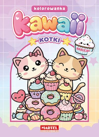KSIĄŻECZKA KAWAII KOTKI Z NAKLEJKAMI