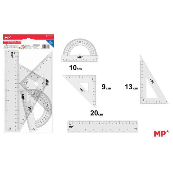 ZESTAW GEOMETRYCZNY 4 CZĘŚCIOWY MP FOLIA