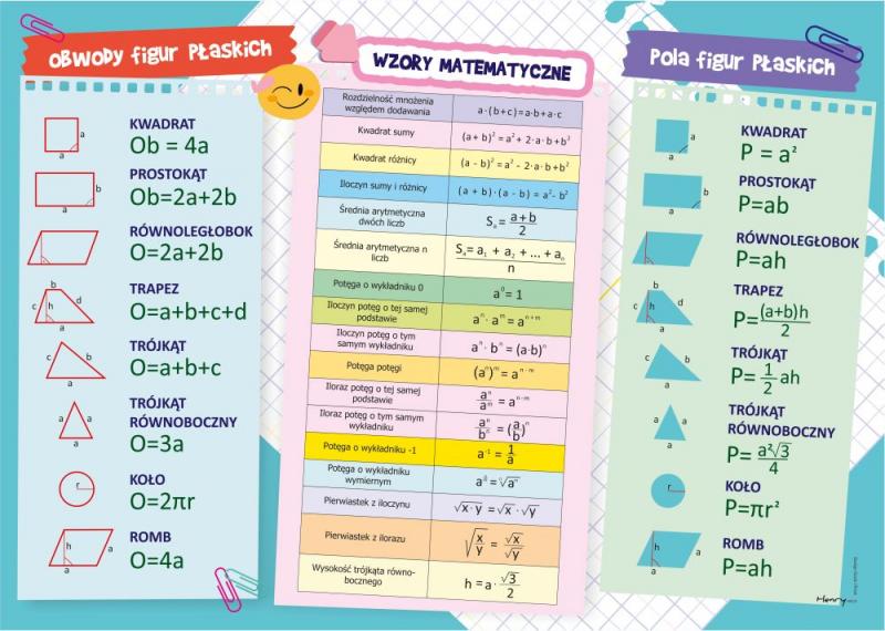 PODKŁAD BIURKOWY MATEMATYKA