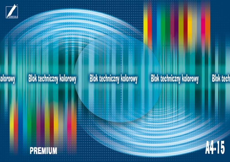 BLOK TECHNICZNY A4/15 KOLOR PREMIUM KRESKA