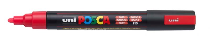 MARKER UNI PC-5M POSCA FLUO CZERWONY NR F15