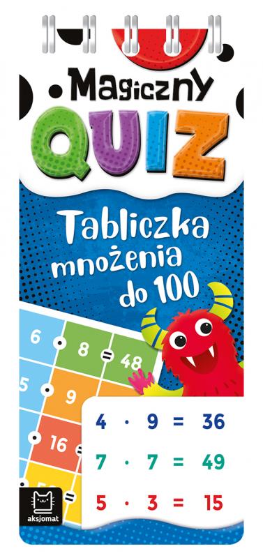 KSIĄŻECZKA MAGICZNY QUIZ. TABLICZKA MNOŻENIA DO 100. SPIRALA