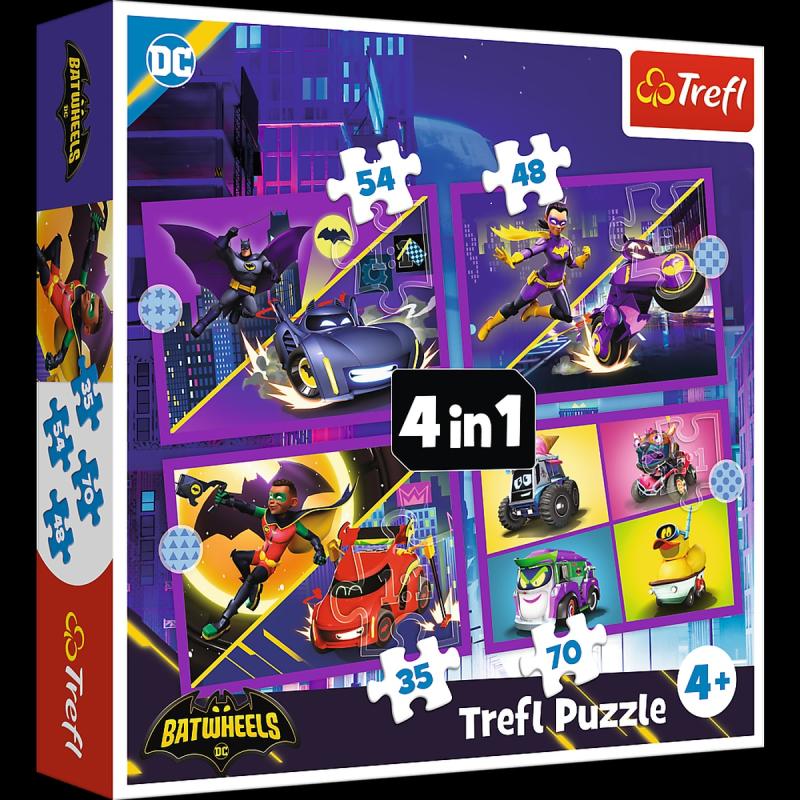 PUZZLE 4W1 TREFL POZNAJ BATWHEELS