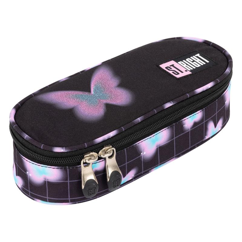 PIÓRNIK SASZETKA USZTYWNIONA Z WEWNĘTRZNA KLAPKĄ STRIGHT PC-01 PASTEL BUTTERFLY mkmr