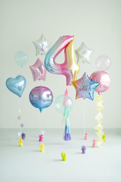 BALON FOLIOWY 4 86CM PASTELOWY TĘCZOWY