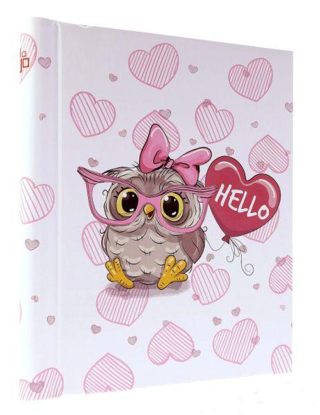 ALBUM SAMOPRZ. 23X28/20 DRS10 HELLO OWL PINK