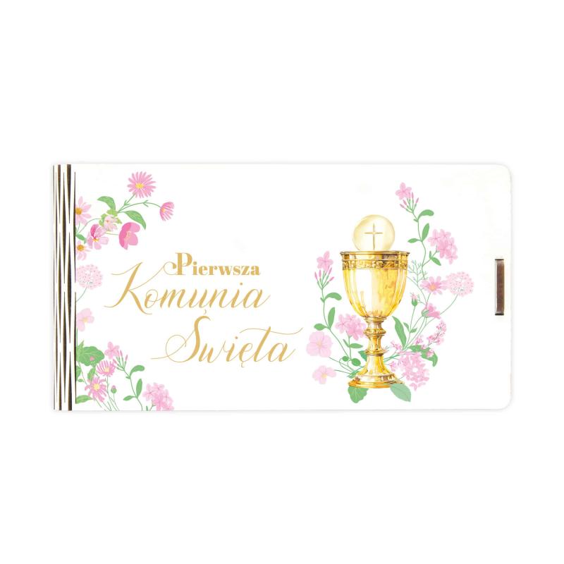 PUDEŁKO MINI DREWNO KOMUNIA KOTEK