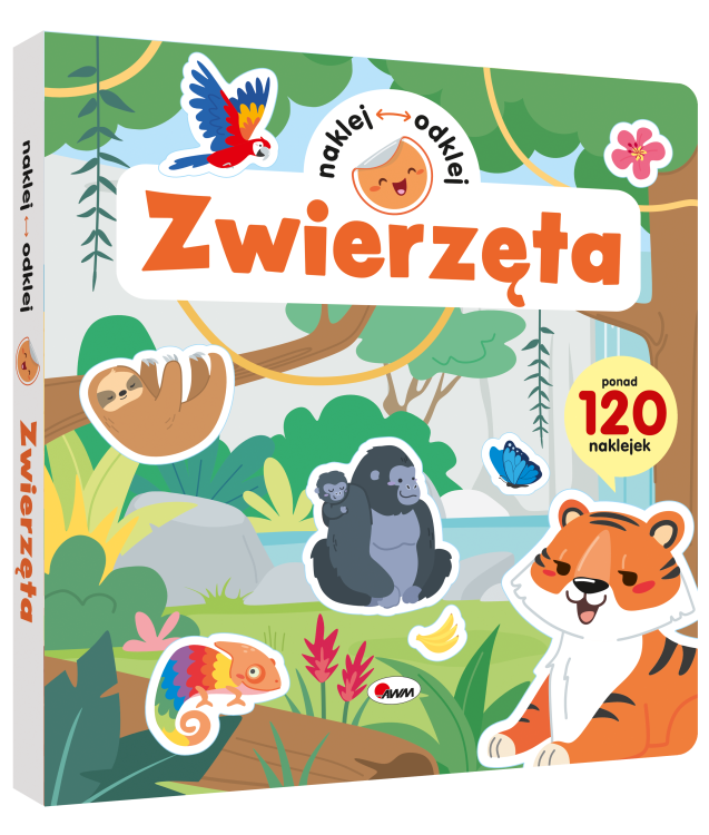 KSIĄŻECZKA NAKLEJ, ODKLEJ ZWIERZĘTA