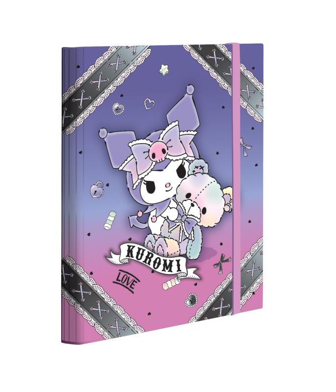 TECZKA A4 KUROMI - /PRZESTRZENNA /TEKTUROWA/Z GUMKĄ / 3 cm - WZÓR 2 /
