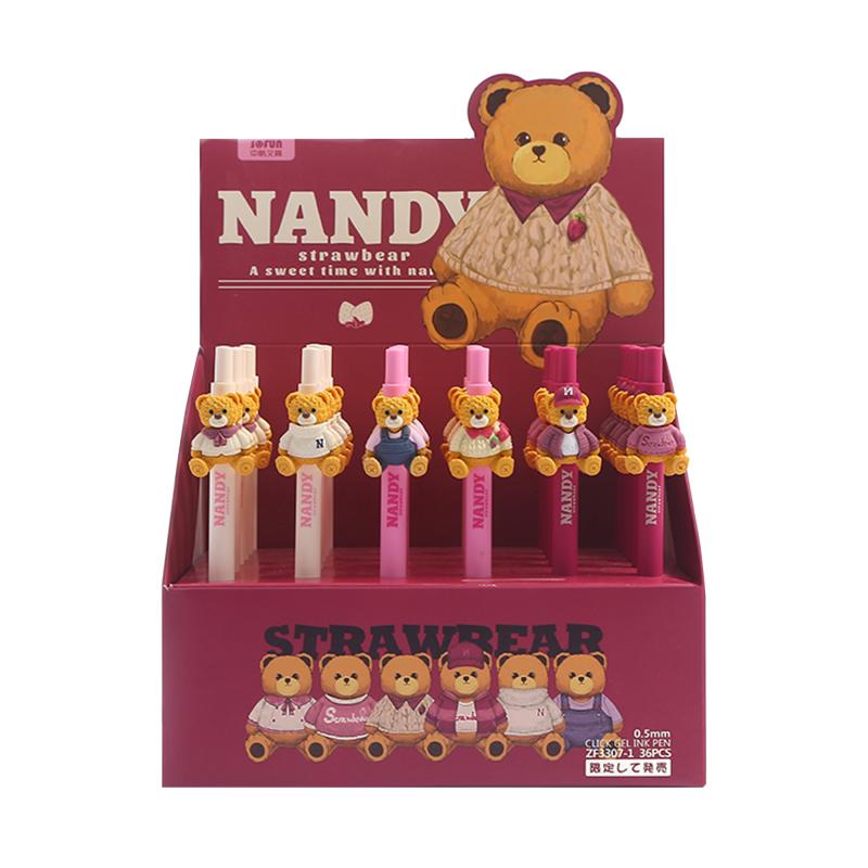 DŁUGOPIS ŻELOWY BEAR PINK SADPEX