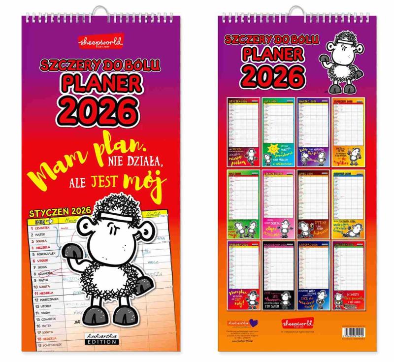 KALENDARZ PLANER SHEEPWORLD SZCZERY