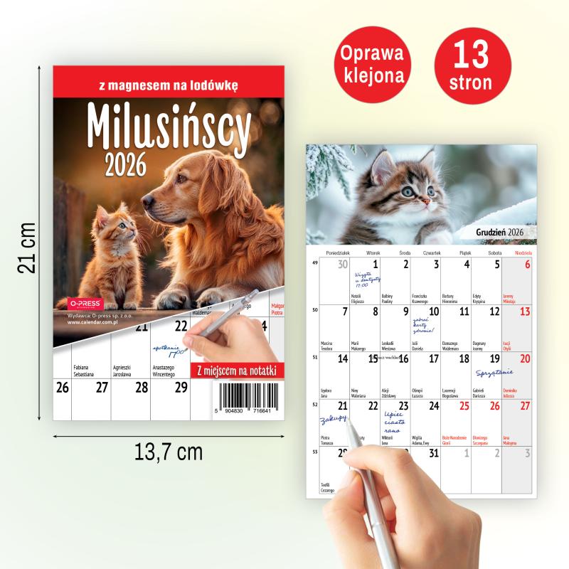 KALENDARZ NA LODÓWKĘ MILUSIŃSCY AREX