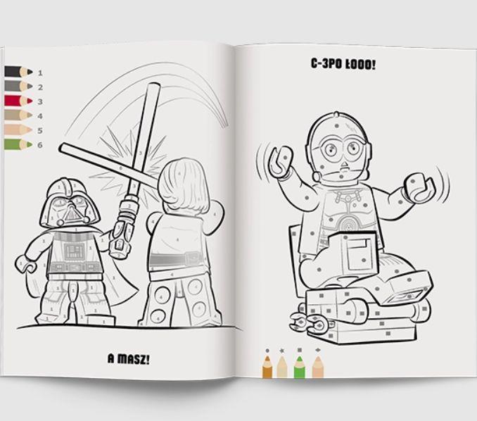 KSIĄŻECZKA LEGO STAR WARS. KOLOROWANKA WEDŁUG KODU