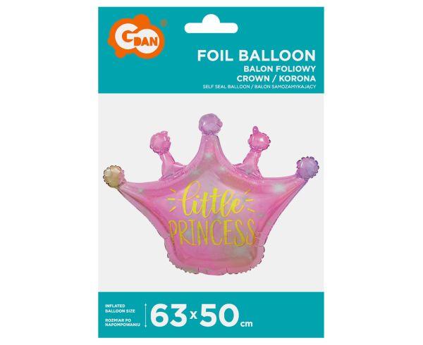 BALON FOLIOWY KORONA LITTLE PRINCES 63X50CM