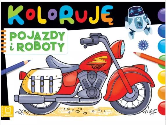 KSIĄŻECZKA KOLORUJĘ POJAZDY I ROBOTY