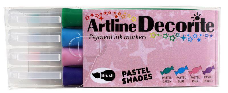 MARKER DEC.BRUSH /4/ PASTEL