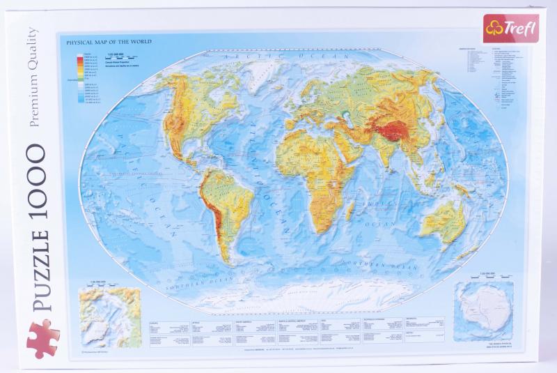 PUZZLE 1000 TREFL MAPA ŚWIATA