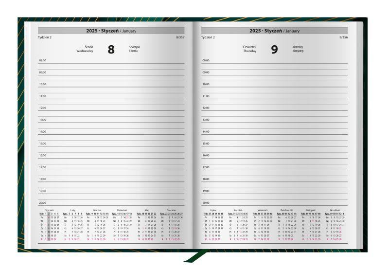 KALENDARZ KSIĄŻKOWY ELEGANCE DZIENNY