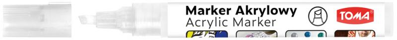 MARKER AKRYLOWY TOMA ŚCIĘTY BIAŁY