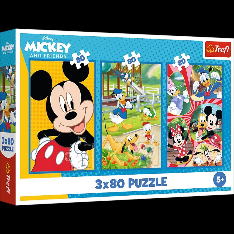 PUZZLE 3X80 TREFL EKIPA MYSZKI MIKI