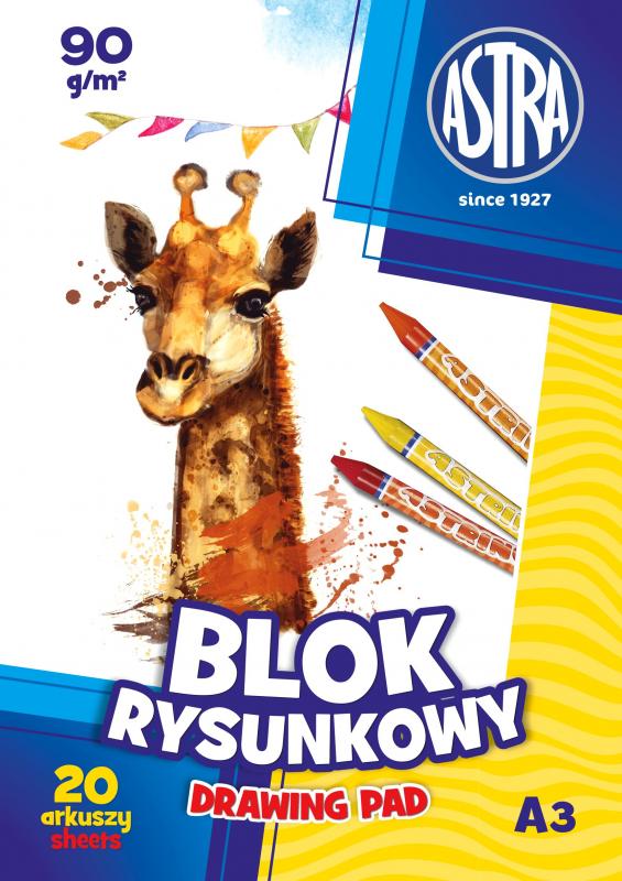 BLOK RYSUNKOWY A3 90G ASTRA