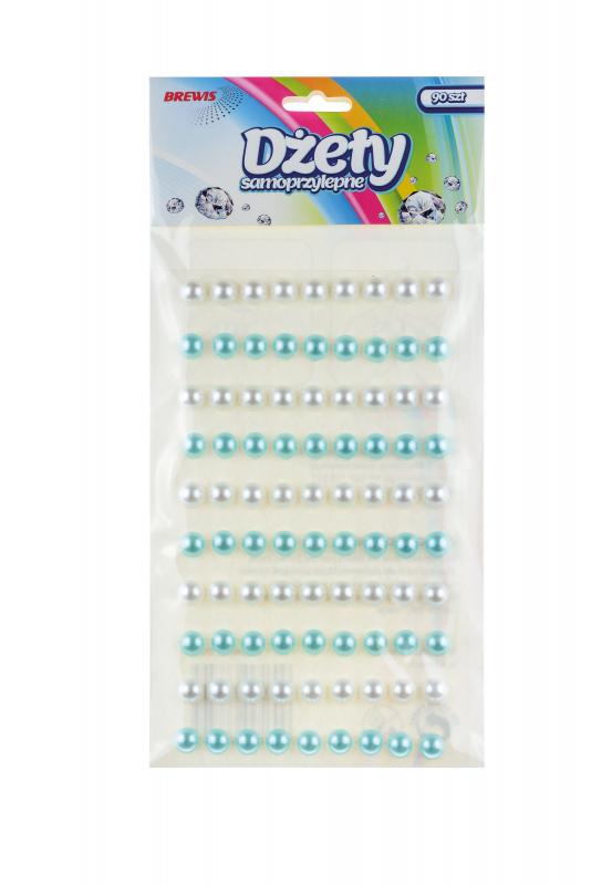 DŻETY DS82 OKRĄGŁE PERŁOWE/NIEBIESKIE BREWIS