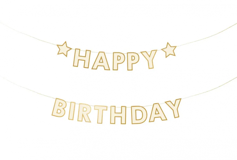 BANER PAPIEROWY HAPPY BIRTHDAY MIX 220X14.5CM