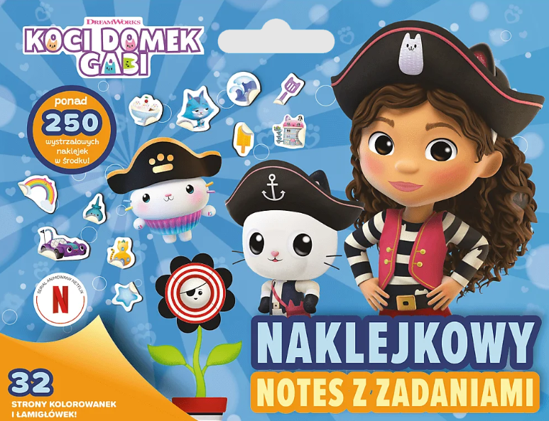 KSIĄŻECZKA TREFL KOCI DOMEK GABI. NAKLEJKOWY NOTES Z ZADANIAMI