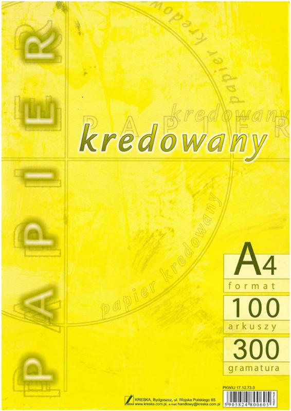 PAPIER KREDOWY A4 300G A'100 KRESKA