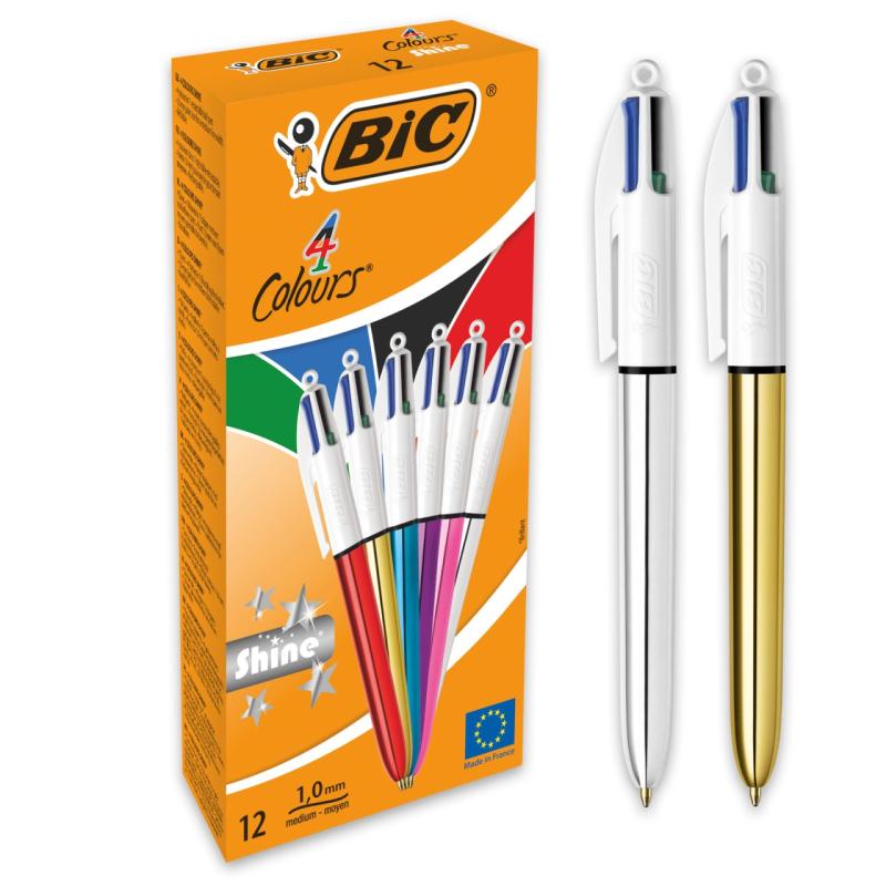 DŁUGOPIS BIC 4-KOL COLOURS SHINE A12
