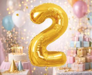 BALON FOLIOWY B&C CYFRA 2 ROYAL GOLD