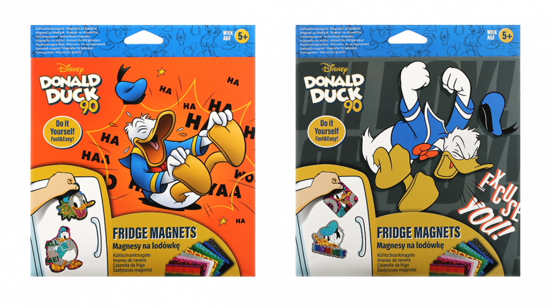 MAGNES NA LODÓWKĘ - MIX 2 WZORÓW DONALD DISNEY CORE