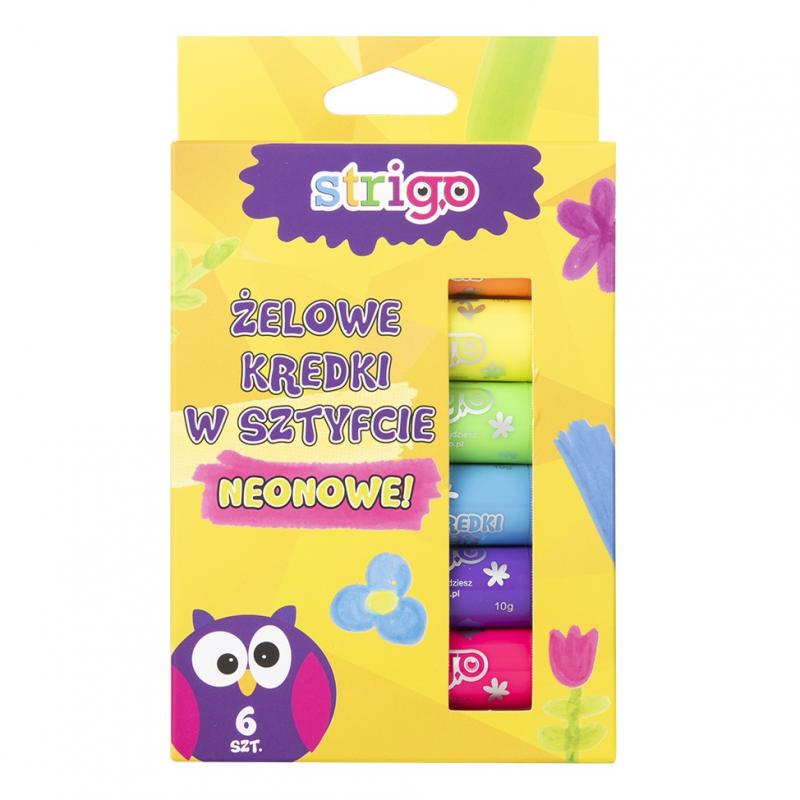 KREDKI ŻELOWE NEON 6 SZT 10G