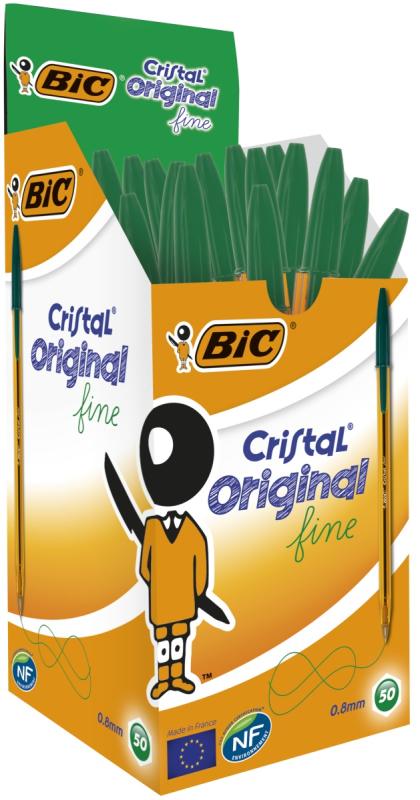 DŁUGOPIS BIC CRISTAL FINE ZIELONY A50