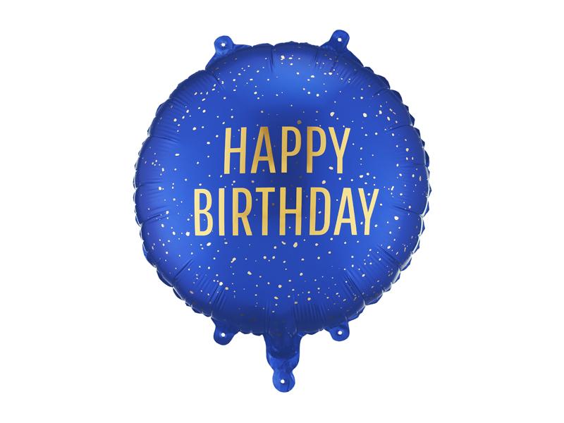 BALON FOLIOWY PASTYLKA HAPPY BIRTHDAY 35X35CM GRANAT