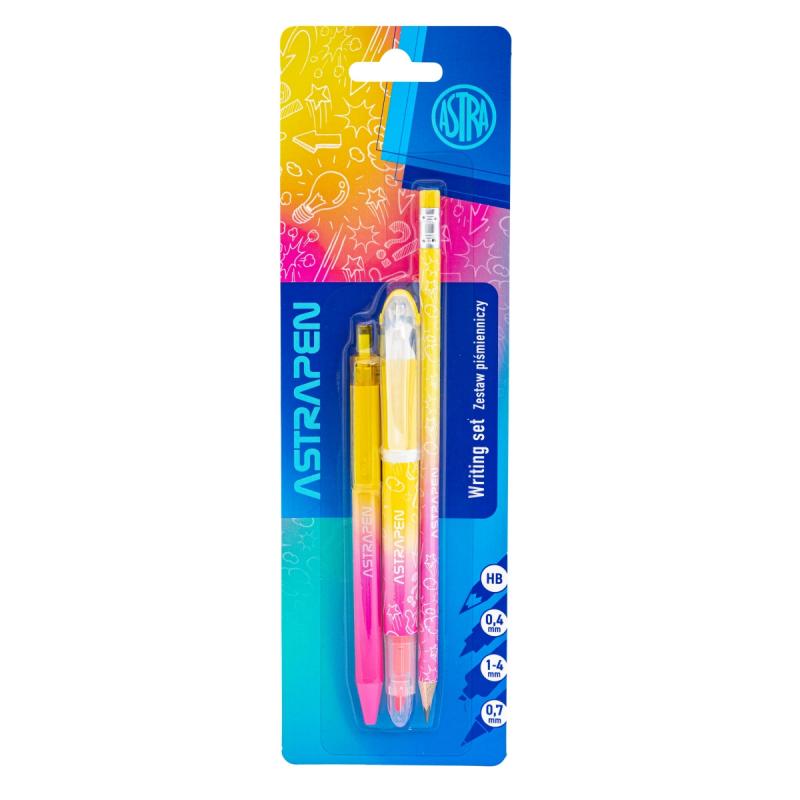ZESTAW PIŚMIENNICZY 4 EL. ASTRAPEN NEON BLISTER