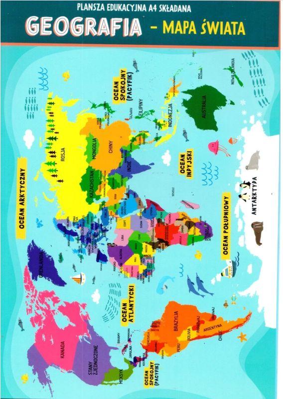 KARTA EDUKACYJNA 4 STRONY GEOGRAFIA - ŚWIAT