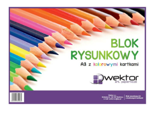 BLOK RYSUNKOWY A3 KOLOR WEKTOR