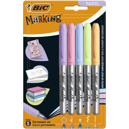 MARKER BIC PERMAMENTNY PASTEL A'5 BLISTER