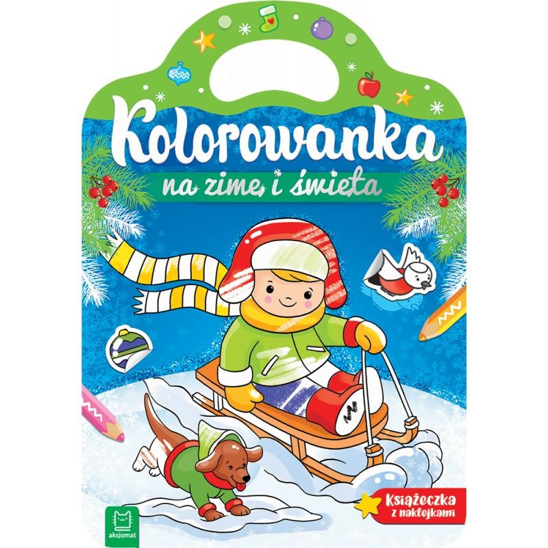 KSIĄŻECZKA KOLOROWANKA NA ZIMĘ I ŚWIĘTA. KSIĄŻECZKA Z NAKLEJKAMI #ŚWIĘTA