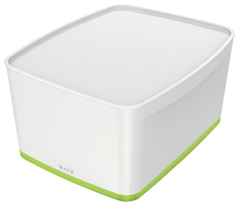 POJEMNIK MYBOX DUŻY Z POKR. BIAŁO-ZIELONY