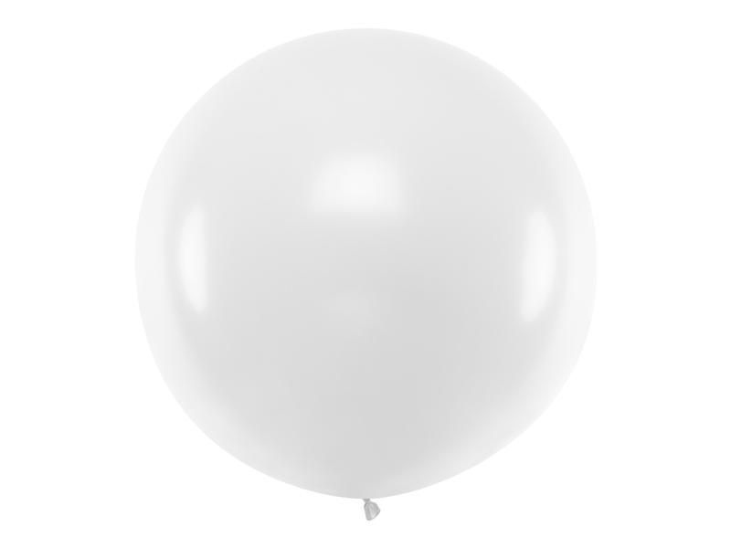 BALON OKRĄGŁY 1M PASTEL WHITE