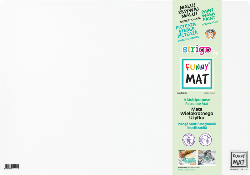 MATA FUNNY TRANSPARENTNA BEZ WZORU 48x33,5CM STRIGO