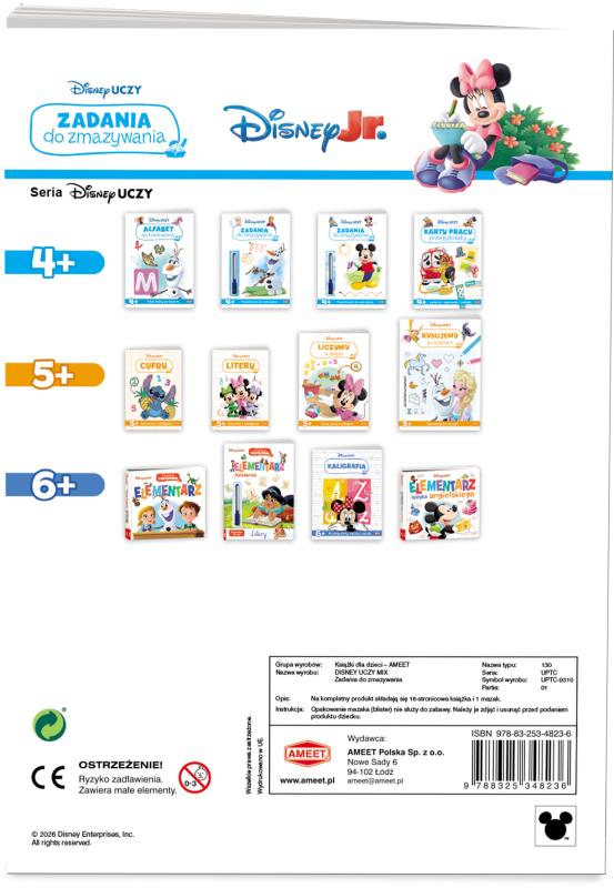 KSIĄŻECZKA DISNEY UCZY MIX. ZADANIA DO ZMAZYWANIA EDU